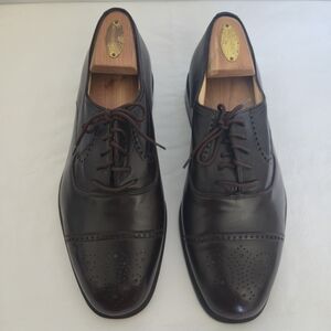 BALLY SWITZERLAND 'ORLANO' MENS LUXURY DRESS SHOE OXFORD LEATHER BROWN SZ 9 EEE
